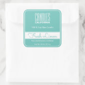 まともな淡い青の製品の包装ラベル スクエアシール (バッグ)