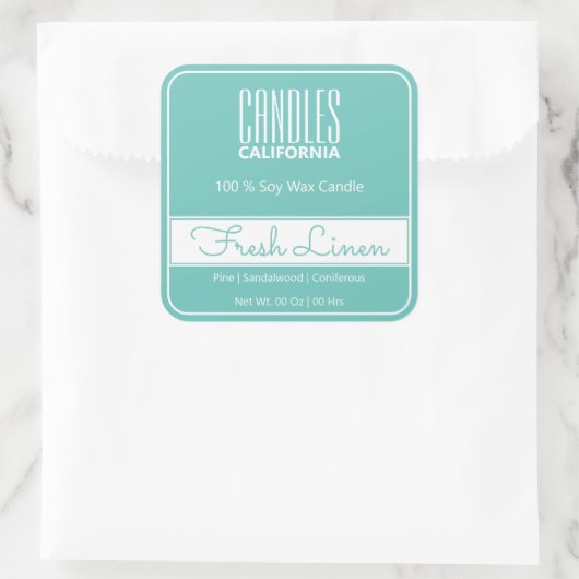 まともな淡い青の製品の包装ラベル スクエアシール (バッグ)