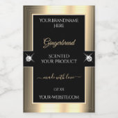 まともな黒の金色の光沢のあるブリリアント製品ラベル フードラベル (シングルラベル)