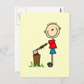 まな木棒フィギュアTシャツ&ギフト ポストカード (正面/裏面)