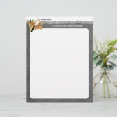 まな板と包丁、ハーブ、レシピの便箋 (スタンド正面)