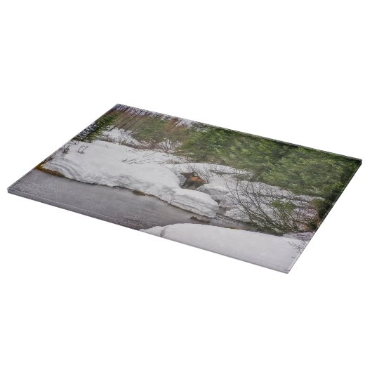 まな板のガラスアメリカヘラジカの野性生物 カッティングボード (角)