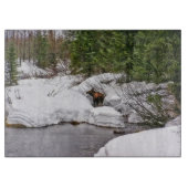 まな板のガラスアメリカヘラジカの野性生物 カッティングボード (正面)