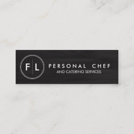 まな板の個人的なシェフまたはケイタリングビジネスカード スキニー名刺