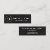 まな板の個人的なシェフまたはケイタリングビジネスカード スキニー名刺 (正面/裏面)