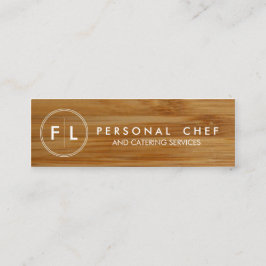 まな板の個人的なシェフまたはケイタリングビジネスカード スキニー名刺