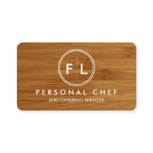 まな板の個人的なシェフまたはケイタリングビジネスカード