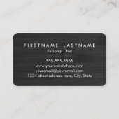まな板の個人的なシェフまたはケイタリングビジネスカード 名刺 (裏面)