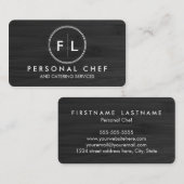 まな板の個人的なシェフまたはケイタリングビジネスカード 名刺 (正面/裏面)