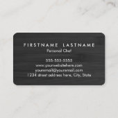 まな板の個人的なシェフまたはケイタリングビジネスカード 名刺 (裏面)