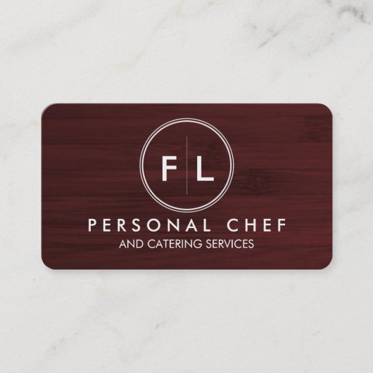 まな板の個人的なシェフまたはケイタリングビジネスカード 名刺 (正面)