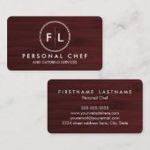 まな板の個人的なシェフまたはケイタリングビジネスカード 名刺 (正面/裏面)