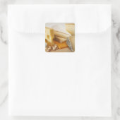 まな板の様々なチーズ スクエアシール (バッグ)