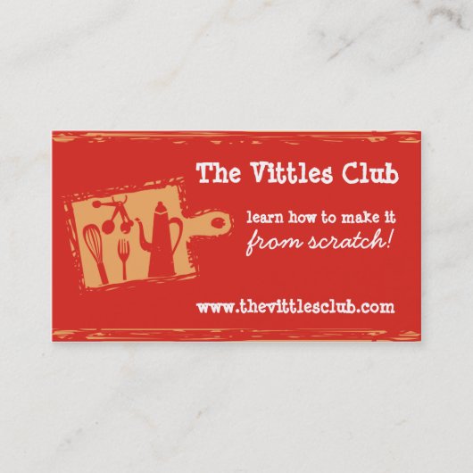 まな板の炊事用具のシェフの名刺 名刺 (正面)