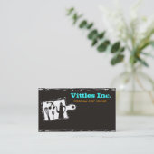 まな板の炊事用具のシェフの名刺 名刺 (スタンド正面)