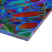 まな板の花柄の抽象芸術のステンドグラス カッティングボード (角)