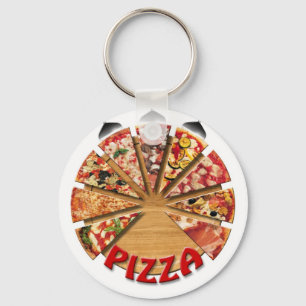 まな板のKeychainピザ キーホルダー
