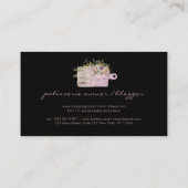 まな板 ローズゴールド グリッター ベーカリー 調理 名刺 (裏面)