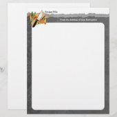 まな板 包丁 ハーブ レシピ 便箋 (正面/裏面)