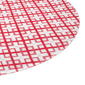 まな板 - 赤のインターロッキングスクエア (角)