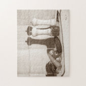 まな絵画い板の上の静物野菜 ジグソーパズル (縦)