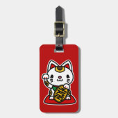 まねきねこ (幸運の猫) ラゲッジタグ (正面縦)