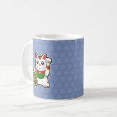 まねきねこ:日本の招き猫 コーヒーマグカップ (正面左)
