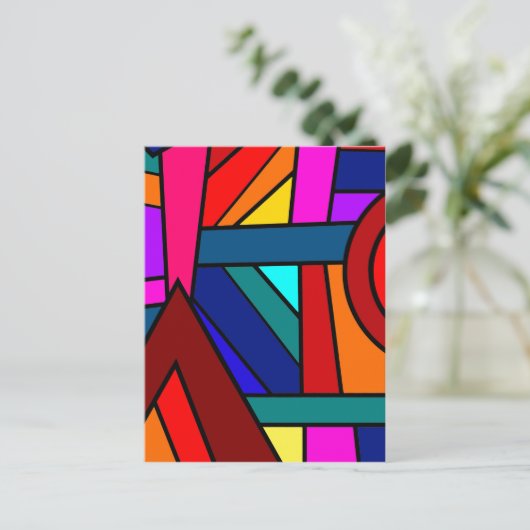 まばたきおよびスマイルを使って! (パターンデザインの) ~ ポストカード (スタンド正面)