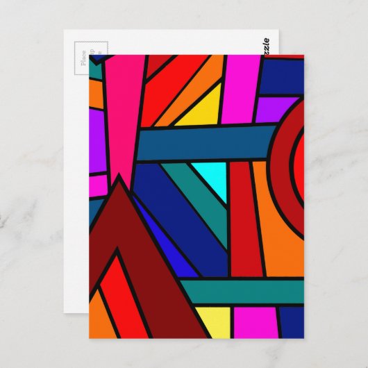 まばたきおよびスマイルを使って! (パターンデザインの) ~ ポストカード (正面/裏面)