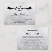 まばたきが友人のアフターケアの指示シルバーを参照 紹介カード (正面/裏面)