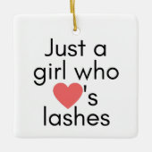まばたきが大好きな女の子 セラミックオーナメント (正面)