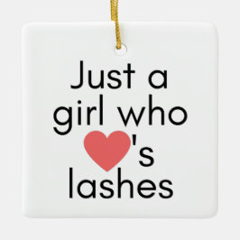 まばたきが大好きな女の子 セラミックオーナメント