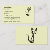 まばたきしている黒猫 名刺 (正面/裏面)