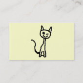 まばたきしている黒猫 名刺 (裏面)