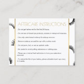 まばたきの多いサロンホワイト/ブラックアフターケアカード 名刺 (正面)