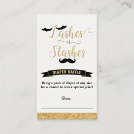 まばたきまたは散骨ジェンダーリビールおむつラッフル金ゴールド エンクロージャーカード