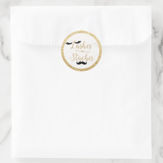 まばたきや散策ベビーシャワー性別が好意を明らかにする ラウンドシール (バッグ)