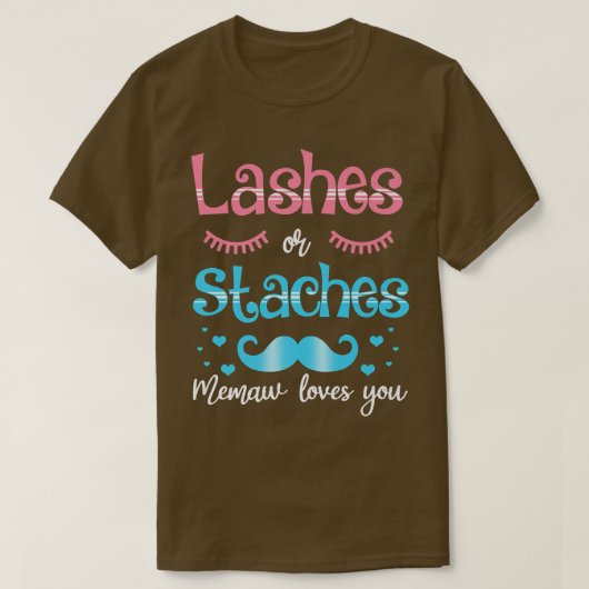 まばたきや痛みミュー愛あなたジェンダー明かす Tシャツ (デザイン正面)