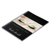 まばたきグリッターアイズメイクアップマーブルブラックコーラル名 ノートブック (左側)