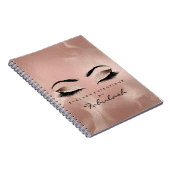 まばたきグリッターアイズメイクアップ赤面バラ金ゴールド名 ノートブック (右側)