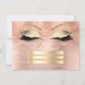 まばたきグリッターバラ金ゴールドメイクアップ証明書ギフト (正面)