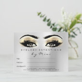 まばたきグレー金ゴールドピンクメイクアップ証明書ギフトブロー (スタンド正面)