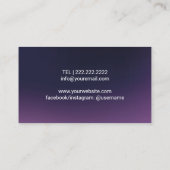 まばたきサロンマイクロブレイディングパープルエレガントズ 名刺 (裏面)