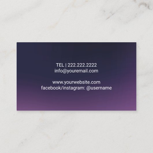 まばたきサロンマイクロブレイディングパープルエレガントズ 名刺 (裏面)