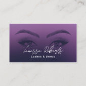 まばたきサロンマイクロブレイディングパープルエレガントズ 名刺 (正面)