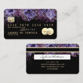 まばたきトレンディーフローラクレジットカードウォーター色 名刺 (正面/裏面)