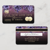 まばたきトレンディーフローラクレジットカードウォーター色 名刺 (正面/裏面)