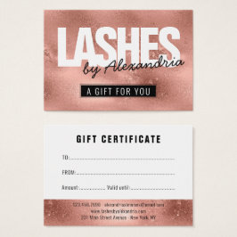 まばたきバラ金ゴールドピンクスパークルギフト証明書