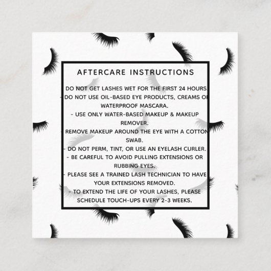 まばたきパターン後の多気にくの スクエア名刺 (裏面)