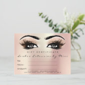 まばたきピンクローズ赤面メイクアップ証明書ギフト (スタンド正面)